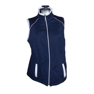 Women's Alia blue Vest Size S Sleeveless Full Zip